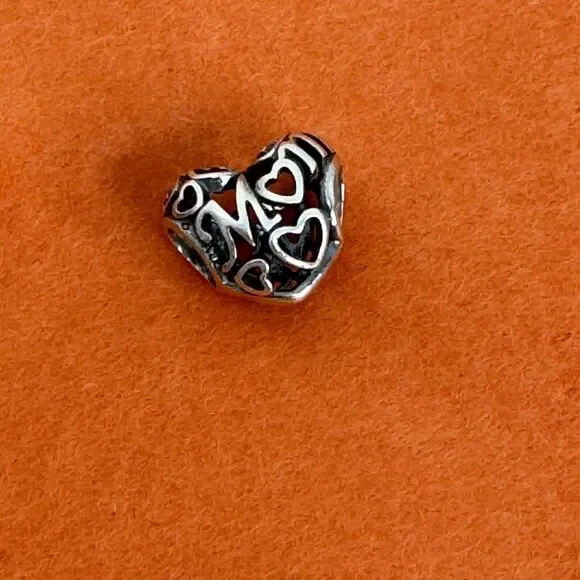Authentic Pandora 925 Sterling Silver MOTHERLY LOVE Charm  Open Cage Hearts - Picture 3 of 5